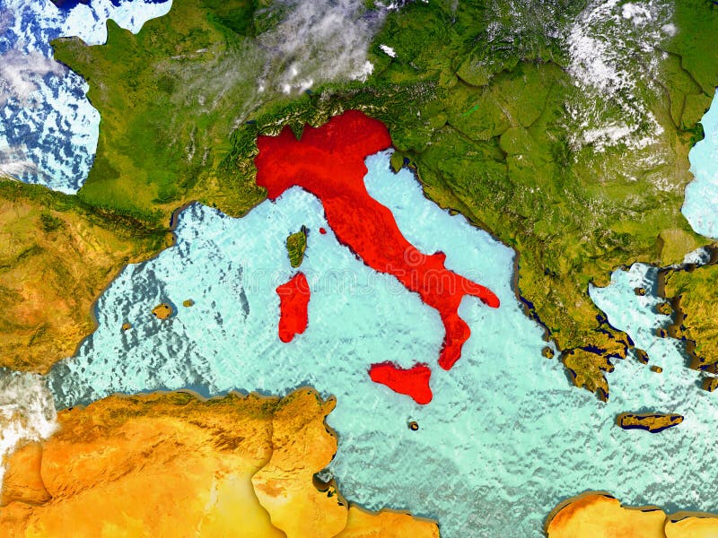 Ιταλία στη διευκρινισμένη σφαίρα διανυσματική απεικόνιση