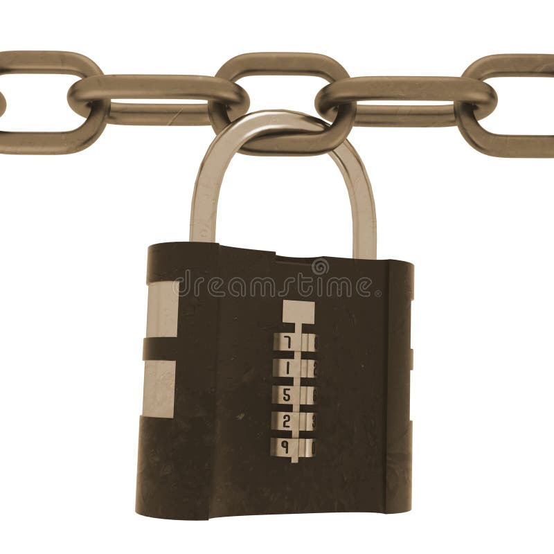 heavy combination lock with five digits. heavy combination lock with five digits