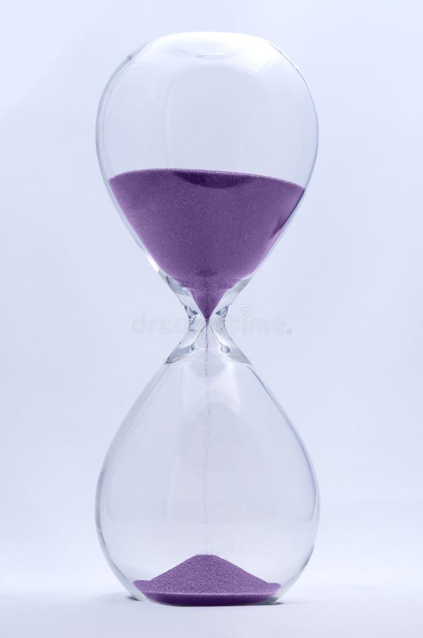 Purple hourglass with top full. Purple hourglass with top full
