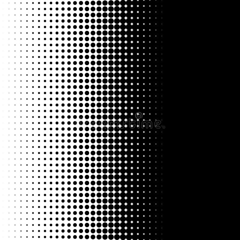 Vertical half tone pattern with dots - Monochrome halftone texture - Royalty free vector illustration. Vertical half tone pattern with dots - Monochrome halftone texture - Royalty free vector illustration