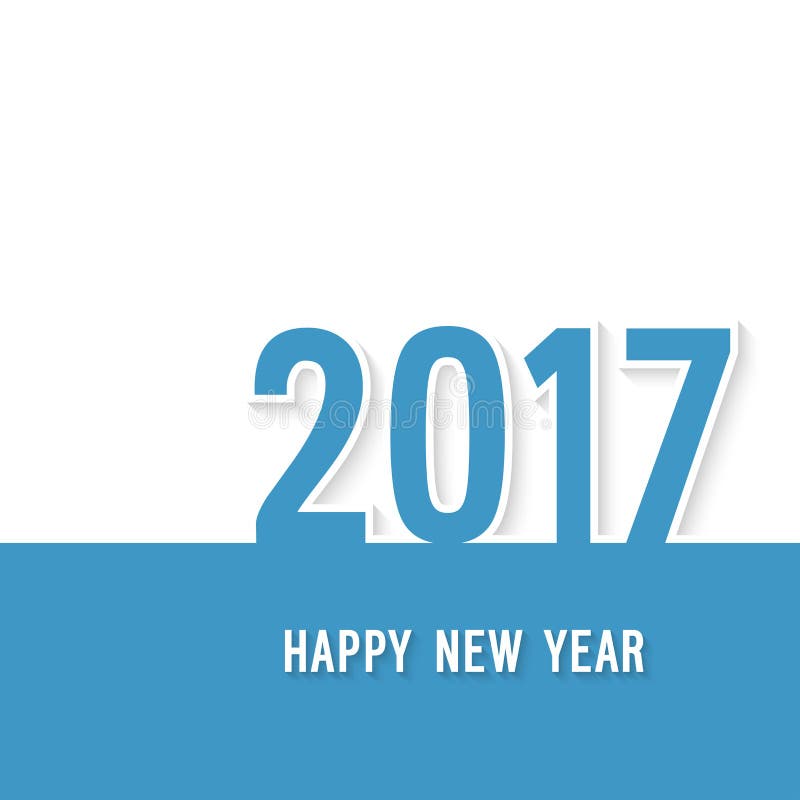Κάρτα εγγράφου καλής χρονιάς 2017 διανυσματική απεικόνιση Κάρτα εγγράφου καλής χρονιάς 2017 διανυσματική απεικόνιση