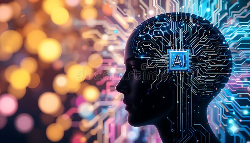 Κάρτα εγκεφάλου και κυκλώματος και chip ai. τσιπ AI. Εγκέφαλος τεχνητής νοημοσύνης. Νευρωνικό δίκτυο Μαύρο ανθρώπινο μυαλό συνδεδε απεικόνιση αποθεμάτων