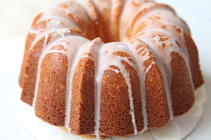 A pound cake against a white background. A pound cake against a white background