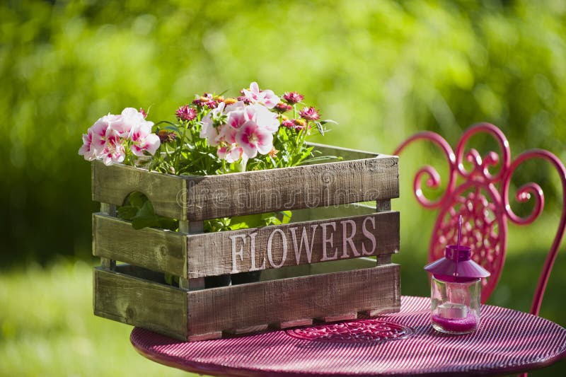 Garden idyll with table and chairs. Garden idyll with table and chairs