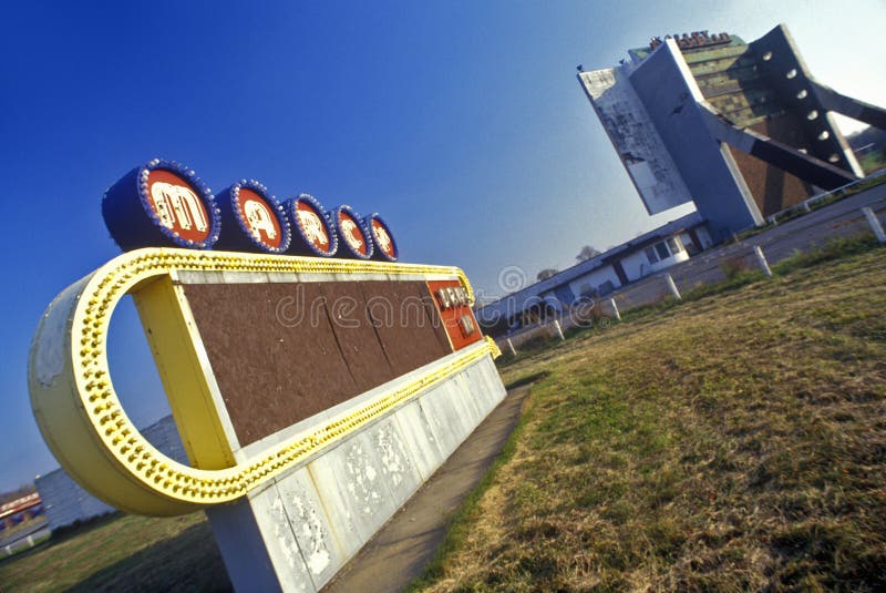 Marcy drive in sign and screen. Marcy drive in sign and screen