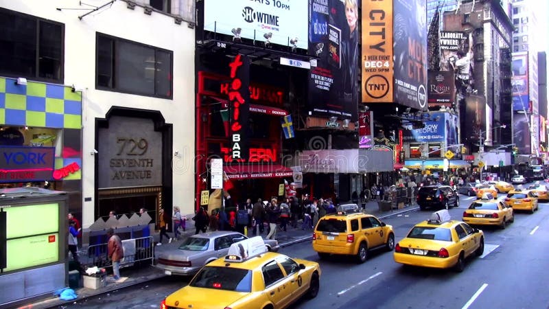 Κίτρινες εικονικές παραστάσεις πόλης της Νέας Υόρκης ΗΠΑ αμαξιών κατά περιόδους τετραγωνικές