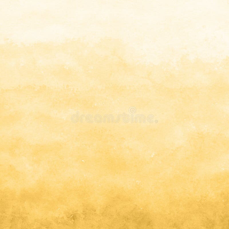 Κίτρινο χρυσό υπόβαθρο σύστασης watercolor, χέρι που χρωματίζεται στοκ φωτογραφίες