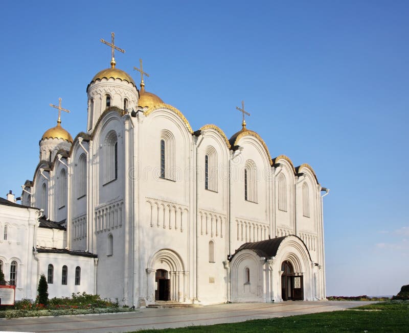 Καθεδρικός ναός Dormition (καθεδρικός ναός υπόθεσης) στο Βλαντιμίρ Ρωσία στοκ εικόνα Καθεδρικός ναός Dormition (καθεδρικός ναός υπόθεσης) στο Βλαντιμίρ Ρωσία στοκ εικόνα