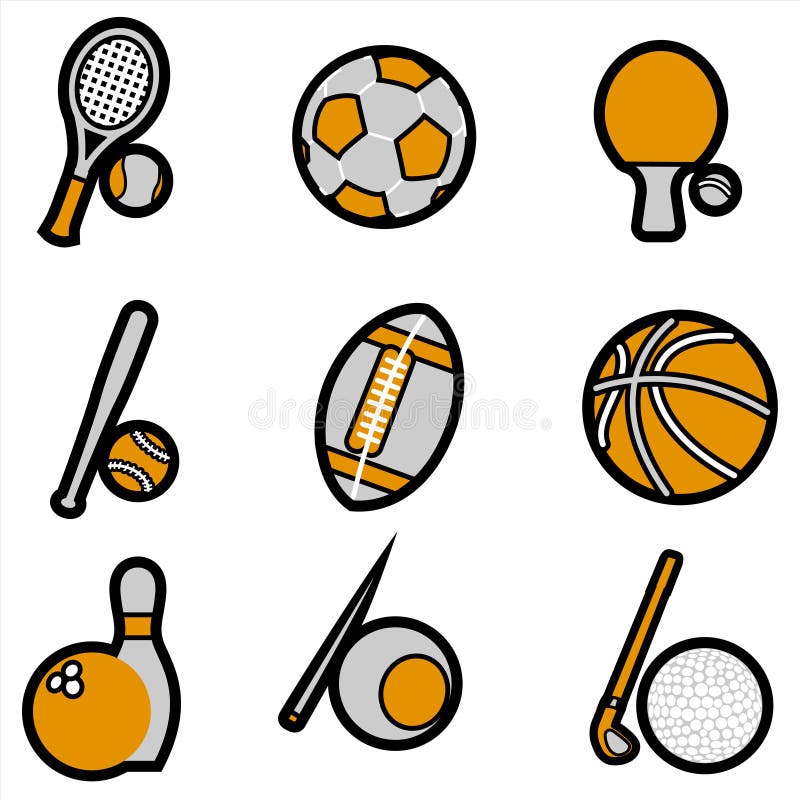 set of sport object icon vector. set of sport object icon vector