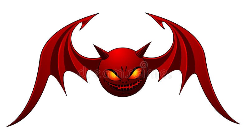 Red Evil Bat - isolated on white. Additional vector format in EPS (v.8). Red Evil Bat - isolated on white. Additional vector format in EPS (v.8).