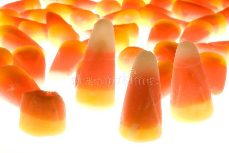 Photo of Happy Halloween spelled out with candy corn. Photo of Happy Halloween spelled out with candy corn.