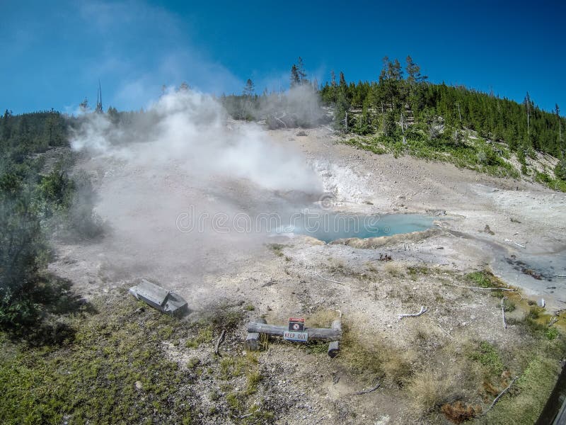 Καλλιτέχνες Ζωγραφική Pots Yellowstone wyating στοκ εικόνες με δικαίωμα ελεύθερης χρήσης