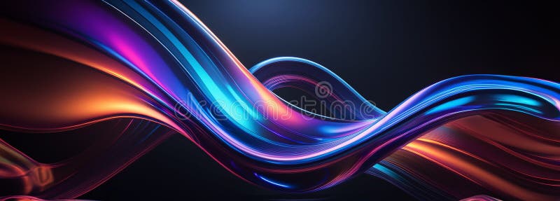 An artistic fusion of technology and creativity, showcasing vibrant waves of blue and orange light. Generative Ai. An artistic fusion of technology and creativity, showcasing vibrant waves of blue and orange light. Generative Ai