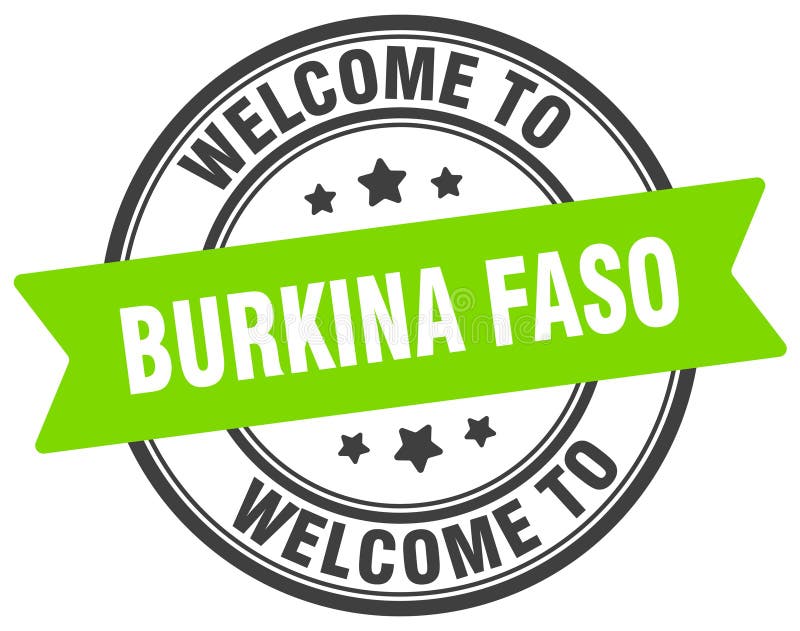 καλώς ορίσατε στη σφραγίδα burkina fasl. σήμα γύρου της μπουρκίνα ελεύθερη απεικόνιση δικαιώματος