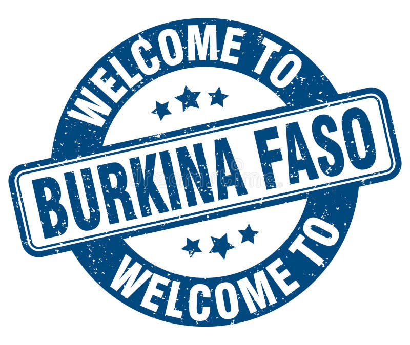 καλώς ορίσατε στη σφραγίδα burkina fasl. σήμα γύρου της μπουρκίνα απεικόνιση αποθεμάτων
