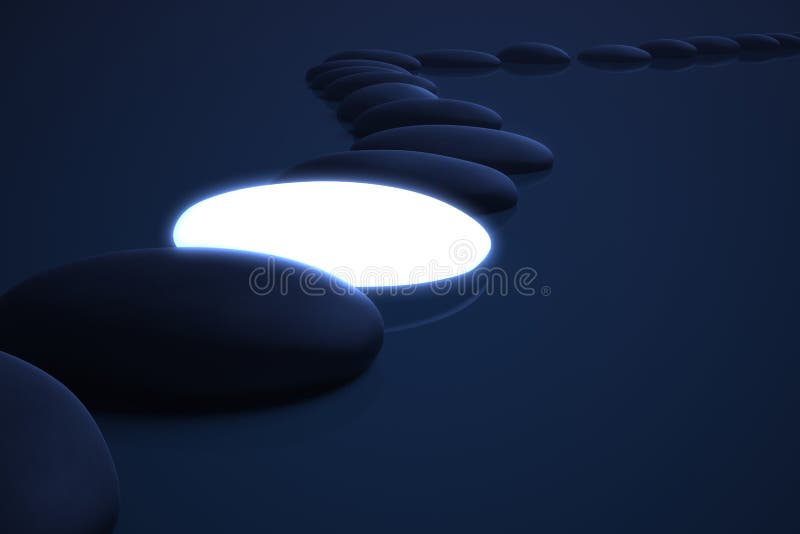 Καμμένος πέτρα Zen στο ύδωρ zen απεικόνιση αποθεμάτων
