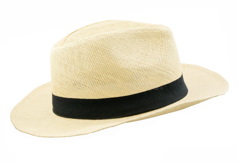 Panama style hat on isolated background. Panama style hat on isolated background