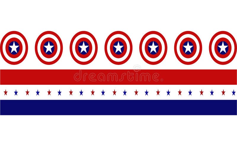 Καπετάνιος America Shield με τις κόκκινες και μπλε λουρίδες με τα αστέρια διανυσματική απεικόνιση Καπετάνιος America Shield με τις κόκκινες και μπλε λουρίδες με τα αστέρια διανυσματική απεικόνιση