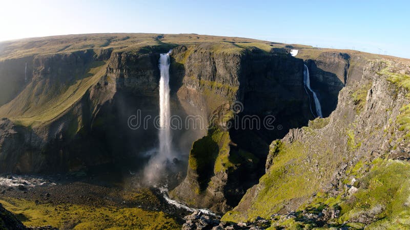Καταρράκτης Haifoss στοκ φωτογραφίες Καταρράκτης Haifoss στοκ φωτογραφίες