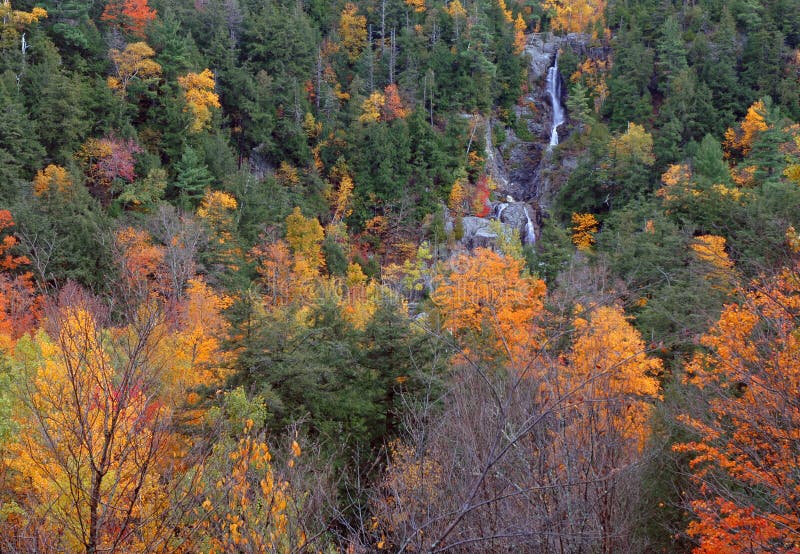 Waterfall in the Adirondacks, near Giant Mountain. Autumn, New York. Waterfall in the Adirondacks, near Giant Mountain. Autumn, New York