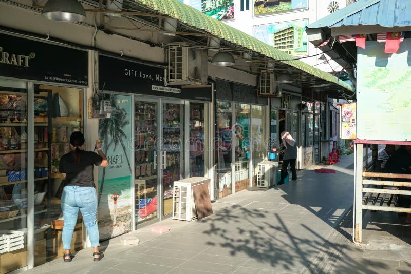 Καταστήματα Pantai Cenang στο Langkawi Μαλαισία στοκ εικόνες με δικαίωμα ελεύθερης χρήσης