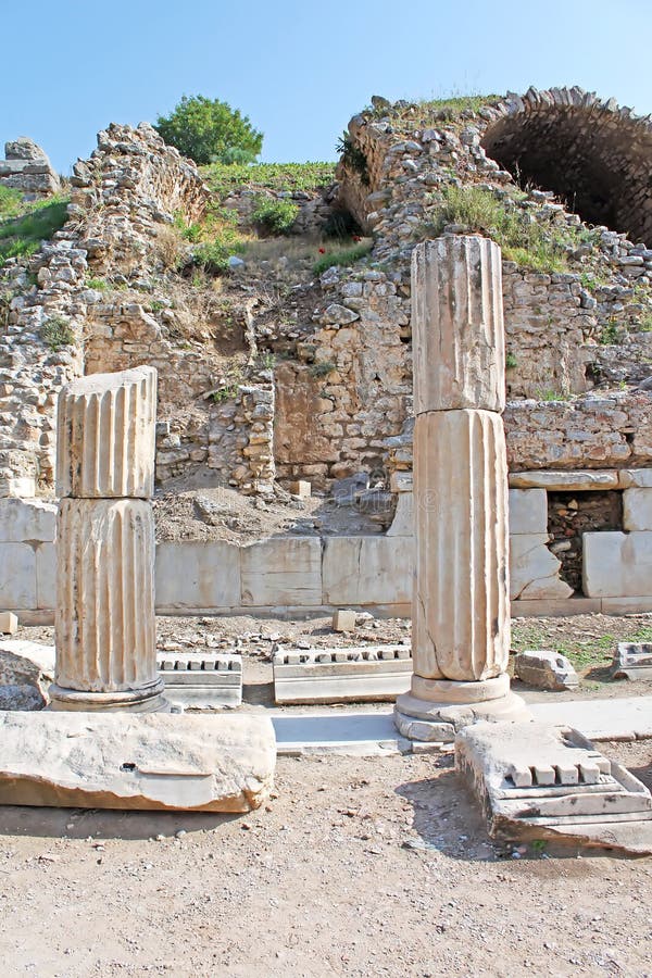 Καταστροφές σε Ephesus, Τουρκία στοκ εικόνες Καταστροφές σε Ephesus, Τουρκία στοκ εικόνες
