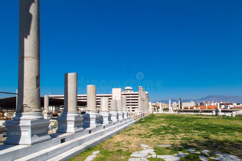 Ruins and historical place in agora of Smyrna ancient city in Izmir, Turkey. Ruins and historical place in agora of Smyrna ancient city in Izmir, Turkey.