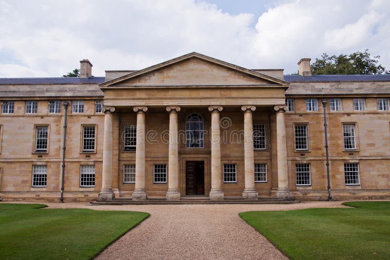 The inner courtyard of Downing college in Cambridge, England, UK. The inner courtyard of Downing college in Cambridge, England, UK