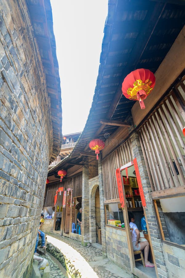 Κατοικία παραδοσιακού κινέζικου Tulou Hakka στην επαρχία Fujian της Κίνας στοκ φωτογραφία Κατοικία παραδοσιακού κινέζικου Tulou Hakka στην επαρχία Fujian της Κίνας στοκ φωτογραφία