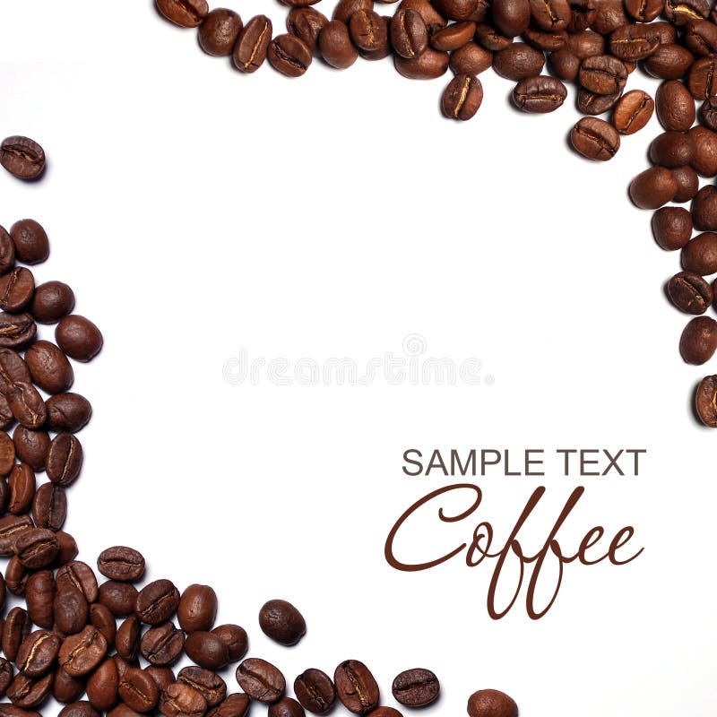 Coffee frame isolated on white. Coffee frame isolated on white