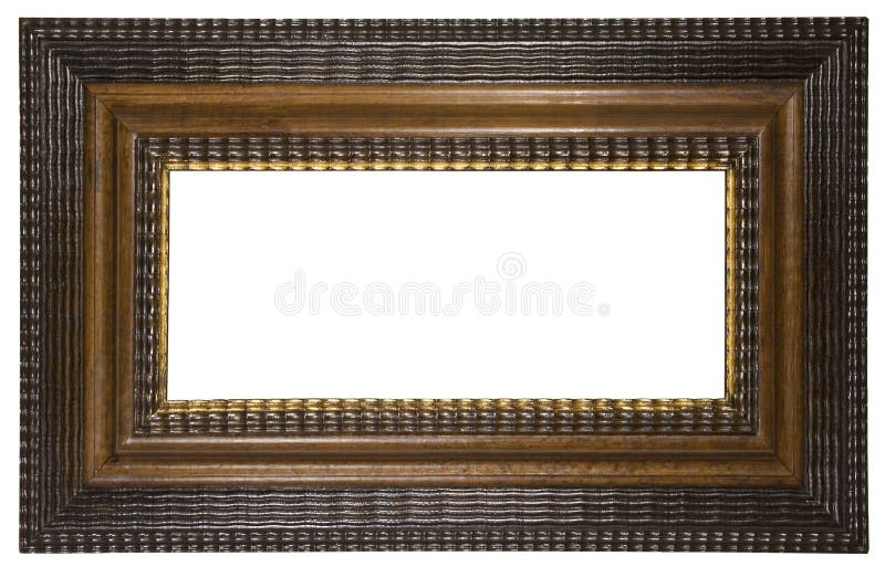 Brown wooden empty frame for putting your pictures in. Clipping path included. Brown wooden empty frame for putting your pictures in. Clipping path included.