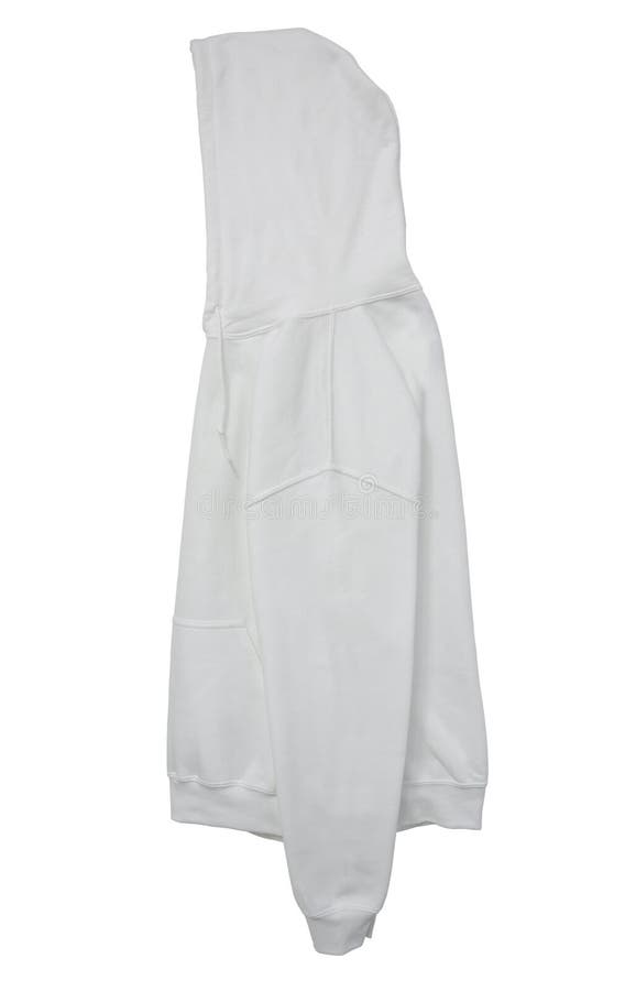 Κενή hoodie μπλουζών άποψη βραχιόνων χρώματος άσπρη δευτερεύουσα στοκ φωτογραφία με δικαίωμα ελεύθερης χρήσης