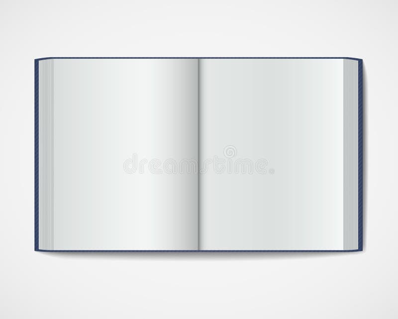 Κενό ανοικτό βιβλίο. Περιοδικό hardcover διανυσματική απεικόνιση