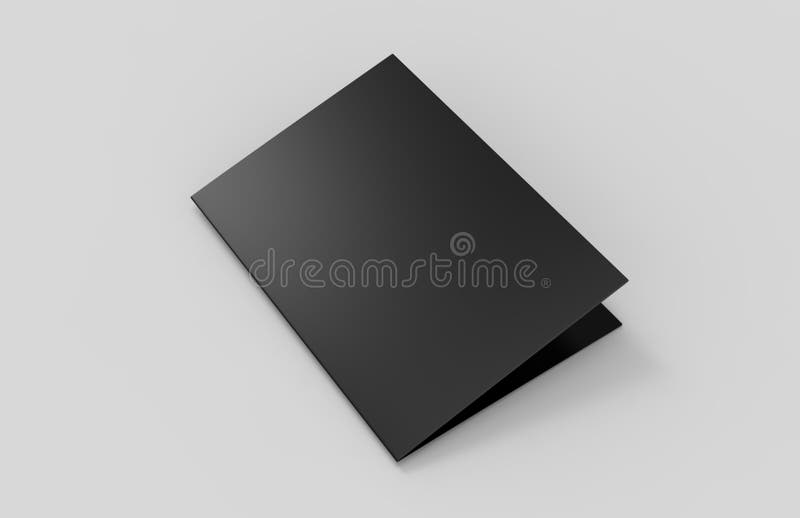 A3 half-fold brochure blank black template for mock up and presentation design. A3 half-fold brochure blank black template for mock up and presentation design.