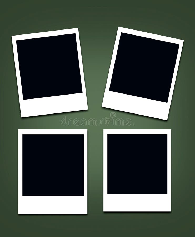 Κενό πλαίσιο φωτογραφιών Polaroid διανυσματική απεικόνιση Κενό πλαίσιο φωτογραφιών Polaroid διανυσματική απεικόνιση