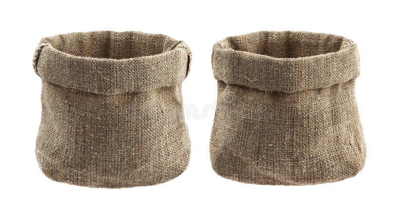 Κενός burlap σάκος που απομονώνεται στο άσπρο υπόβαθρο στοκ φωτογραφίες με δικαίωμα ελεύθερης χρήσης Κενός burlap σάκος που απομονώνεται στο άσπρο υπόβαθρο στοκ φωτογραφίες με δικαίωμα ελεύθερης χρήσης