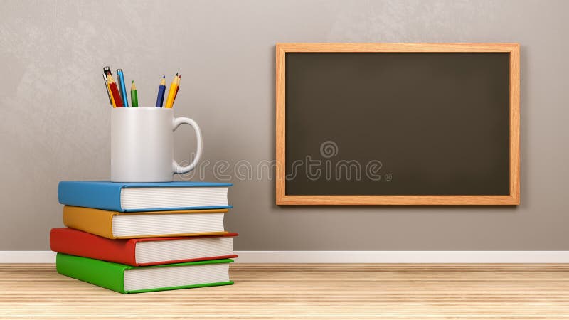 Κενός πίνακας με τις προμήθειες χαρτικών διανυσματική απεικόνιση Κενός πίνακας με τις προμήθειες χαρτικών διανυσματική απεικόνιση