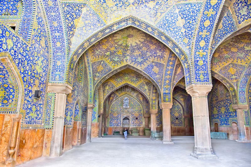 Κεραμωμένο orienta στο μουσουλμανικό τέμενος Jame Abbasi, Esfahan