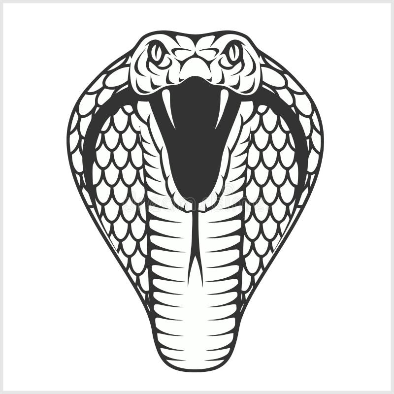 Κεφάλι Cobra - γραπτή απεικόνιση απεικόνιση αποθεμάτων