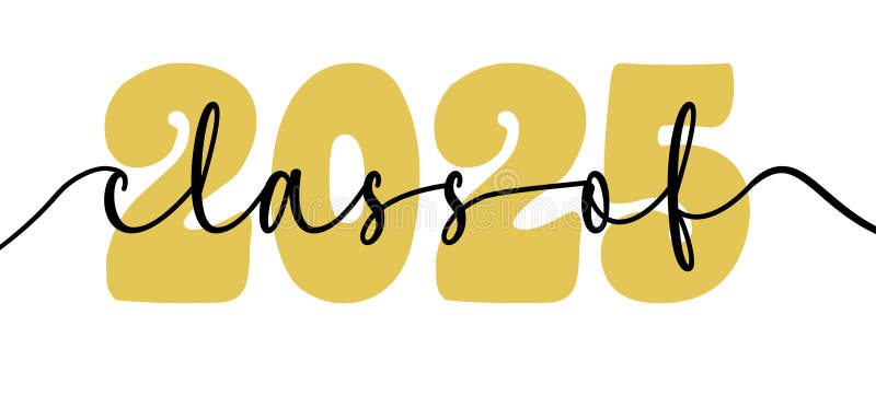 κλάση αποφοίτησης του 2025 σχεδίαση ευχετήριων καρτών συγχαρητήρια απόφοιτοι διανυσματική απεικόνιση
