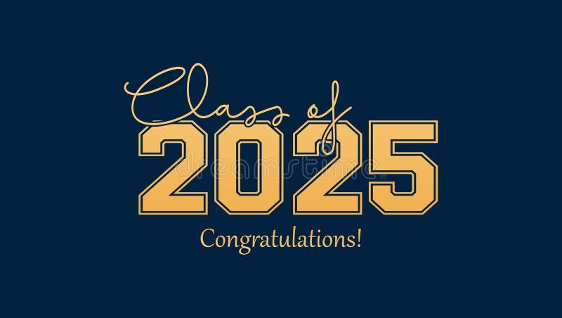κλάση 2025 Βαθμολογία Ευχετήρια κάρτα Σχεδιασμός διανυσματικής κάρτας Συγχαρητήρια απεικόνιση αποθεμάτων