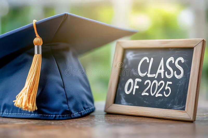 Κλάση εορτασμού αποφοίτησης του 2025 διανυσματική απεικόνιση