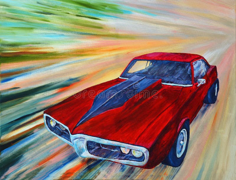 κλασικό κόκκινο pontiac firebird αμερικάνικο μυϊκό αυτοκίνητο με αφηρημένη ταχύτητα επηρεάζει το φόντο στοκ φωτογραφία με δικαίωμα ελεύθερης χρήσης