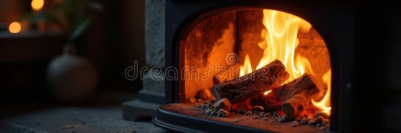 Κλείσιμο μιας πυρκαγιάς ξεκινώντας από μια ξύλινη κουζίνα Ασιατική κουζίνα διανυσματική απεικόνιση
