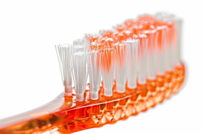 Detailed view of a toothbrush covered with toothpaste, ready for oral hygiene routine. AI generated. Detailed view of a toothbrush covered with toothpaste, ready for oral hygiene routine. AI generated