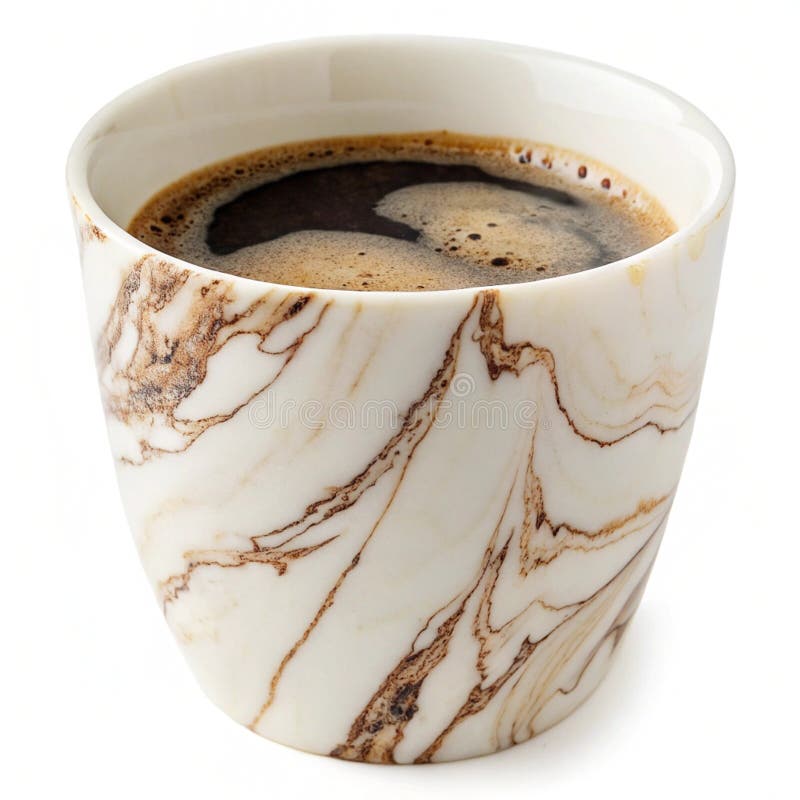 Κλείσιμο του MarblePatterned Coffee Cup απεικόνιση αποθεμάτων