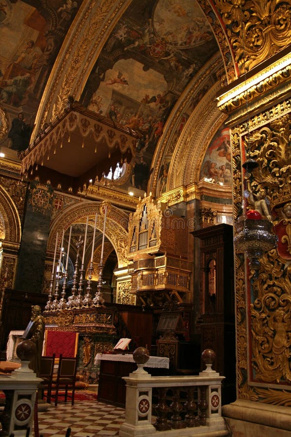 Κοβάλτιο-καθεδρικός ναός του ST John σε Valletta, Μάλτα στοκ εικόνες με δικαίωμα ελεύθερης χρήσης Κοβάλτιο-καθεδρικός ναός του ST John σε Valletta, Μάλτα στοκ εικόνες με δικαίωμα ελεύθερης χρήσης