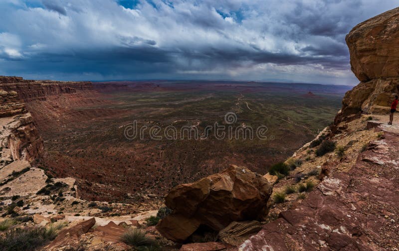 Κοιλάδα των Θεών fromm Moki Dugway Overllook στοκ φωτογραφία με δικαίωμα ελεύθερης χρήσης