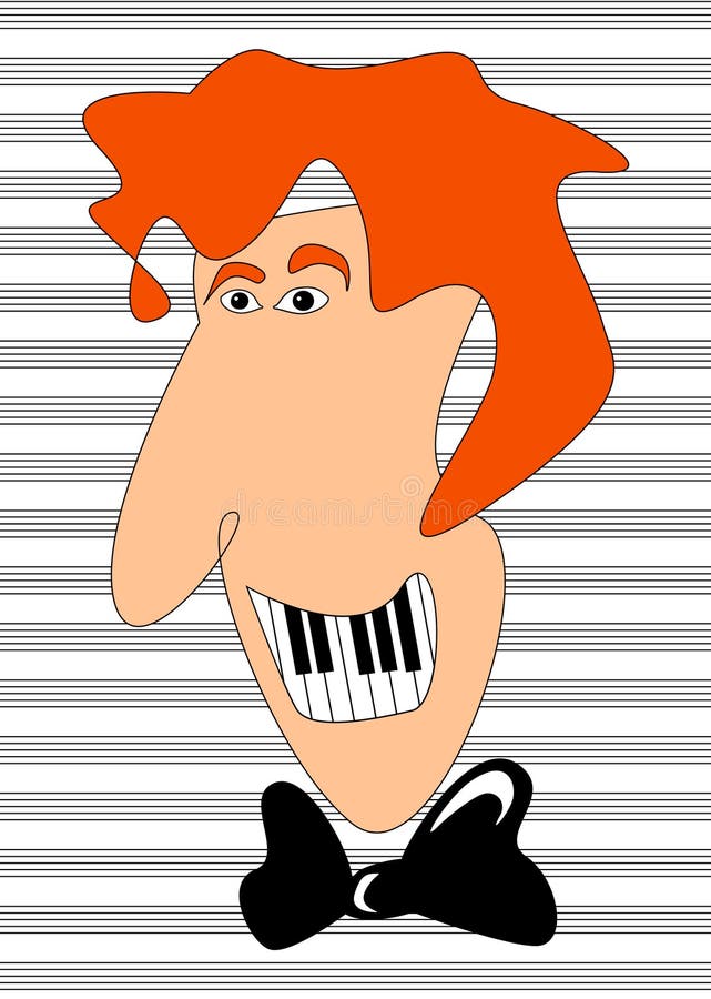 Κοκκινομάλλες pianist ελεύθερη απεικόνιση δικαιώματος Κοκκινομάλλες pianist ελεύθερη απεικόνιση δικαιώματος
