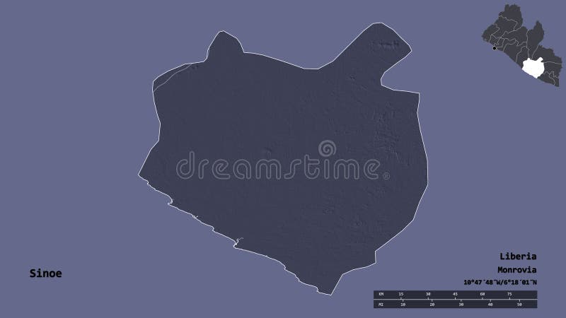 κομητεία sinoe lieria zoomed. διοικητικό ελεύθερη απεικόνιση δικαιώματος